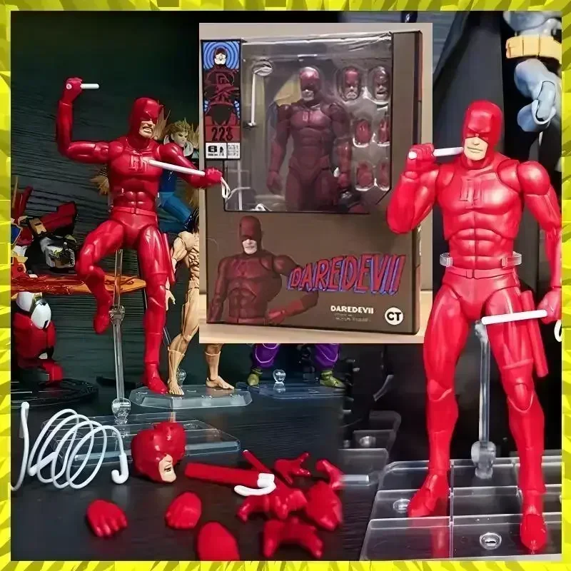 

В наличии: Новая оригинальная фигурка CT Toys Daredevil Black 999 Red Mafex 223 Edition в стиле SHF, аниме-фигурка с подвижными суставами.
