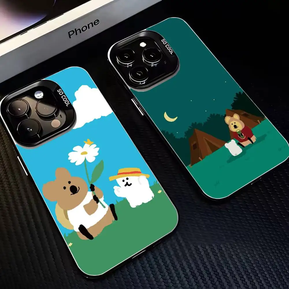

Koala Phone Case For iPhone17,16,15,14,13,12,11 Plus,Pro Max Black Matte Shockproof Cover