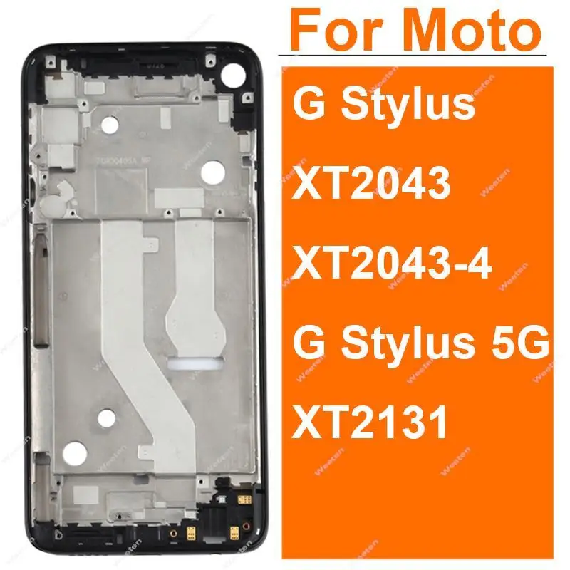 Middle LCD Frame Cover For Motorola Moto G Stylus XT2043 G Stylus 5G XT2131 Front LCD Screen Frame Bezel Spare Parts