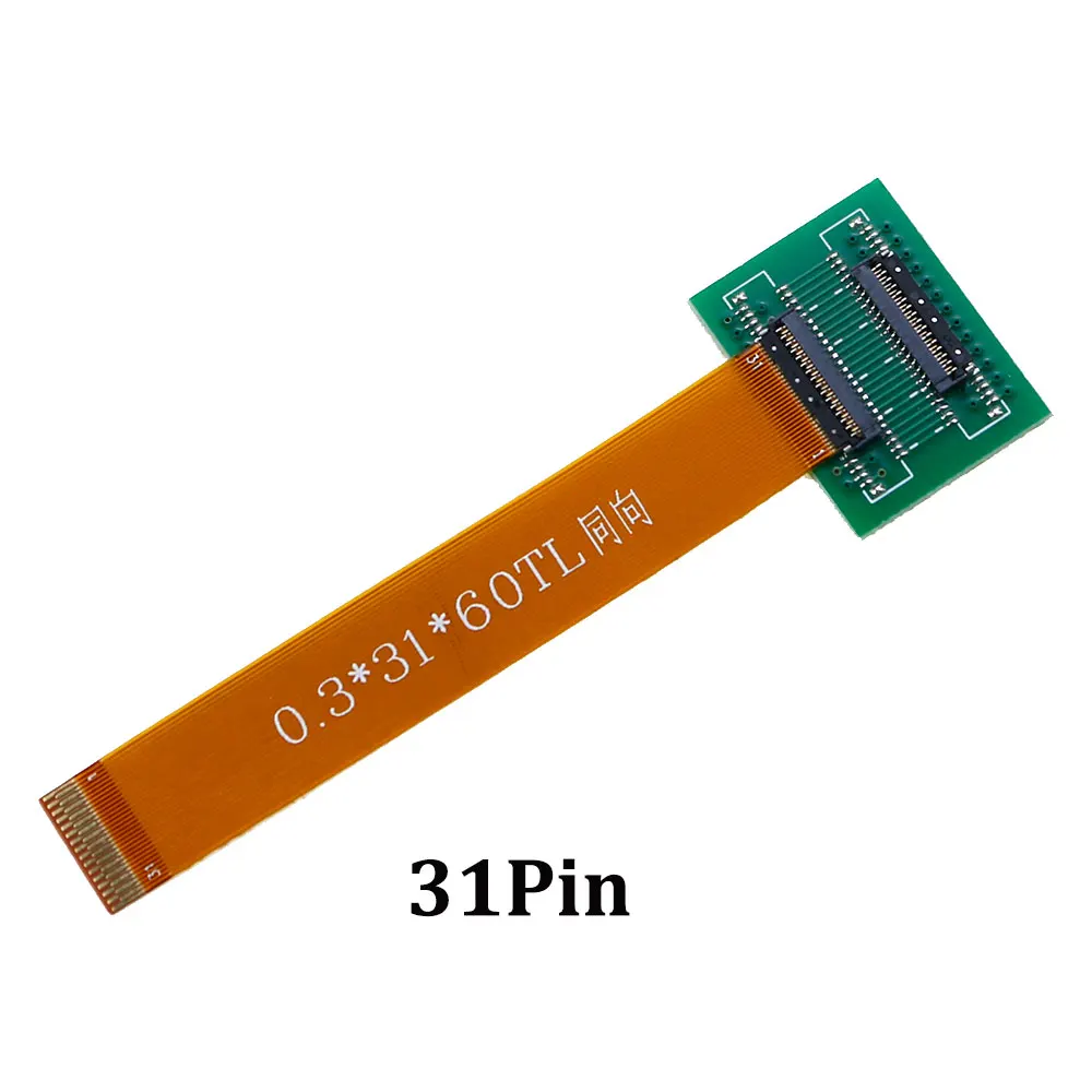 YUXI 1PCS 25 31 39 45 51 Pin 0.3mm Pitch Extension Board Connector Adapter with FFC FPC Flexible Flat Cable length 60mm