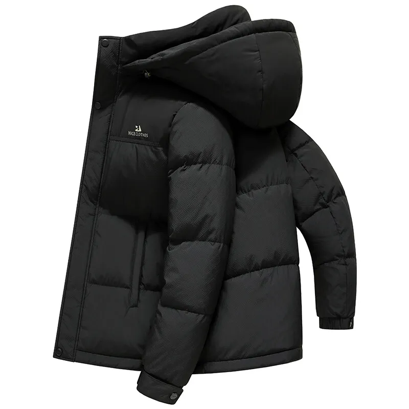 Casual Men's Warm Hooded Duck Down Jackets 2026 Winter Windproof Wear High Quality Puffer Coats Outdoor Thick Padded Tops Parkas