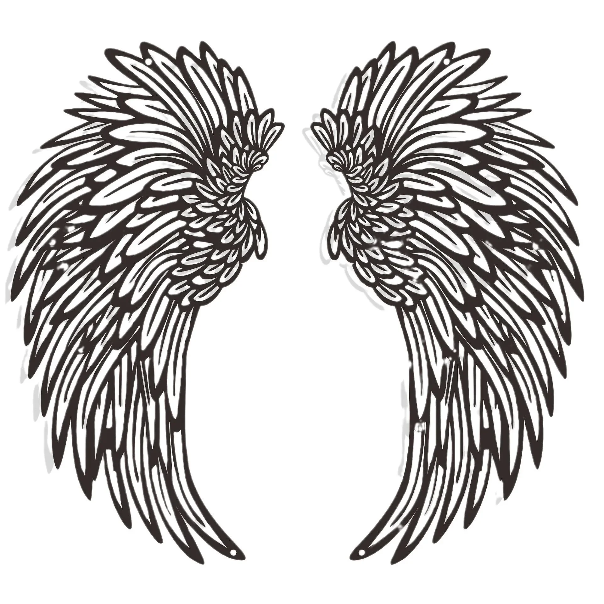 Imagem -05 - Angel Wings Metal Wall Art com Luzes Led Grande Escultura de Ferro Antigo Angel Feather Wings Home Decoração Fotografia 45cm