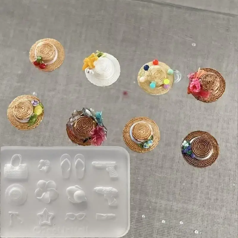 ثلاثية الأبعاد قالب من السيليكون مسمار الفن الديكور DIY زهرة النعال القبعات قالب للأظافر مجوهرات الحرف قالب مانيكير شفاف