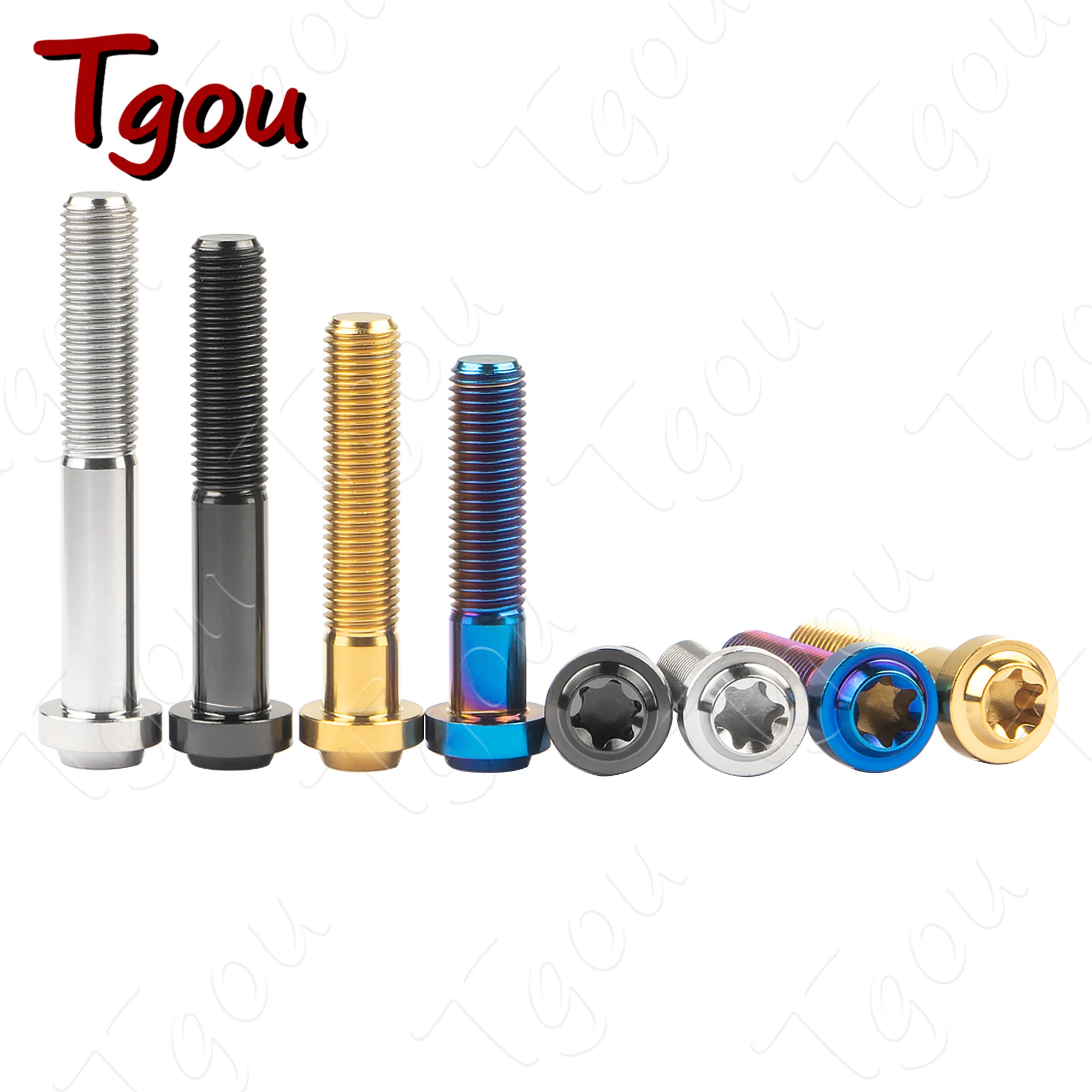 Tgou Titanium Bolt M10x20 25 30 35 40 45 50 60 65mm 1.25/1.5 Pitch Plummer Head  Torx T45  for Motorcycle Car
