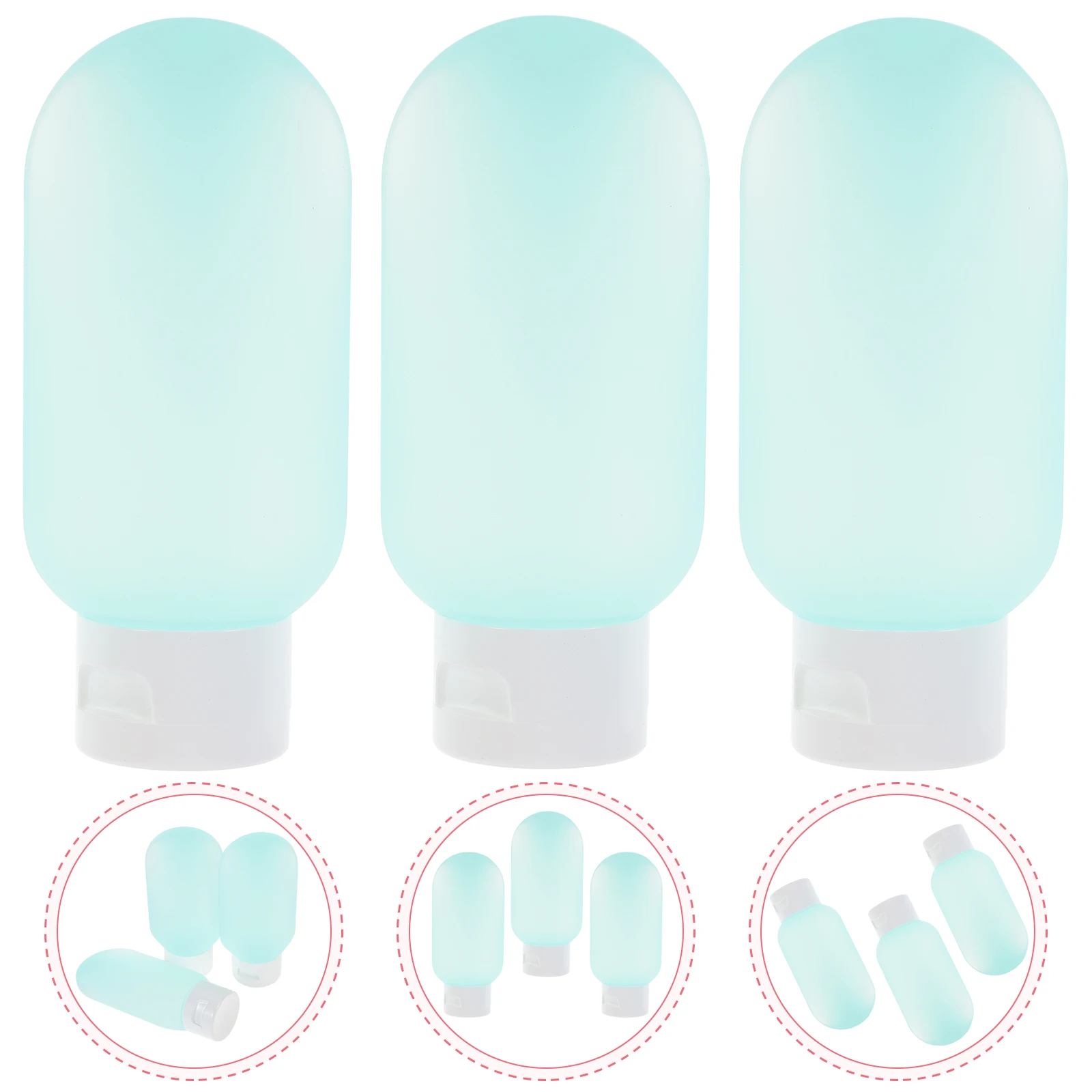 

3Pcs Travel Skincare Set Refillable Toiletry Bottles Leakproof Travel Shampoo Lotion Containers Shampoo Bottles