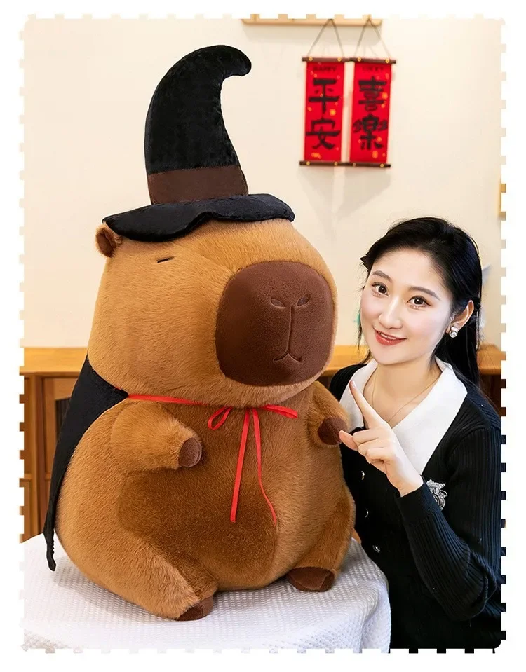 45Cm Nieuwe Magische Mantel Dolfijn Pop Knuffel Grote Creatieve Capibala Pop Meisje Kussen Nieuwjaar Gift Kinderen gift