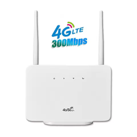 4G Wireless Router 300Mbps 4G LTE CPE Router Modem RJ45 LAN External Antenna with Sim Card Slot Internet Connection Wifi Router