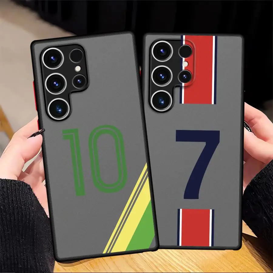 FootBall Number Case for Samsung Galaxy S9 S25 S22 Plus S23 Ultra S21 FE S24 S8 Note 20 10 S20 Soft Cover