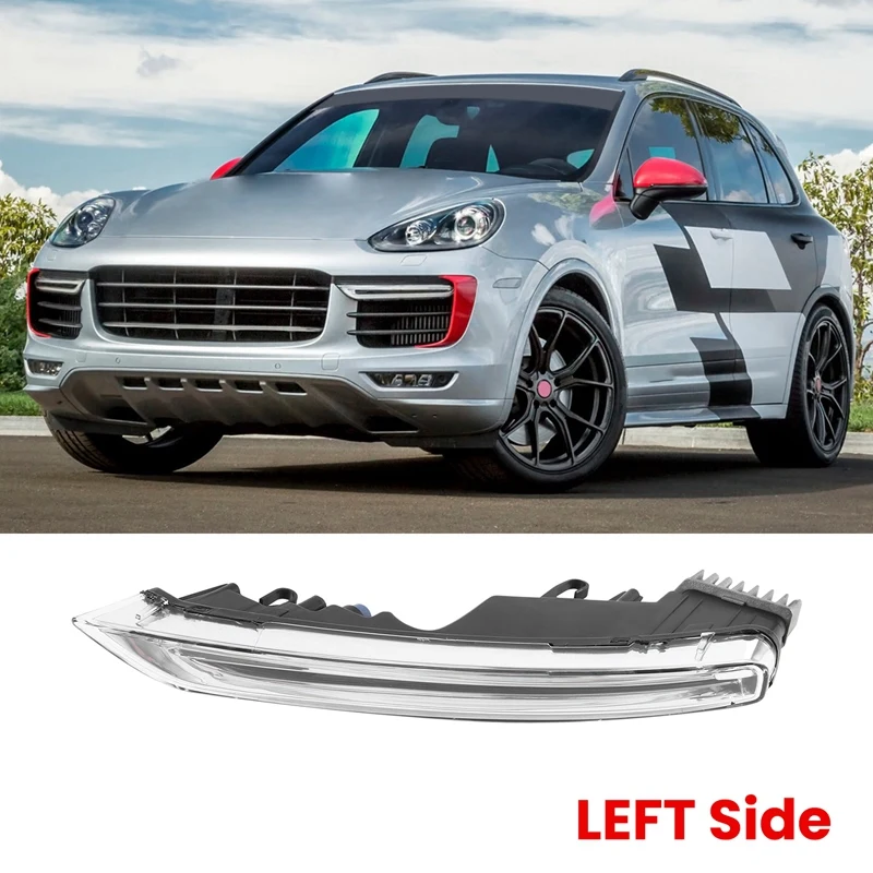 For Porsche Cayenne 958 2015-2017 Car LED Daytime Running Lights Fog Light Lamp 95863118130 95863118131 7P5941181J Left