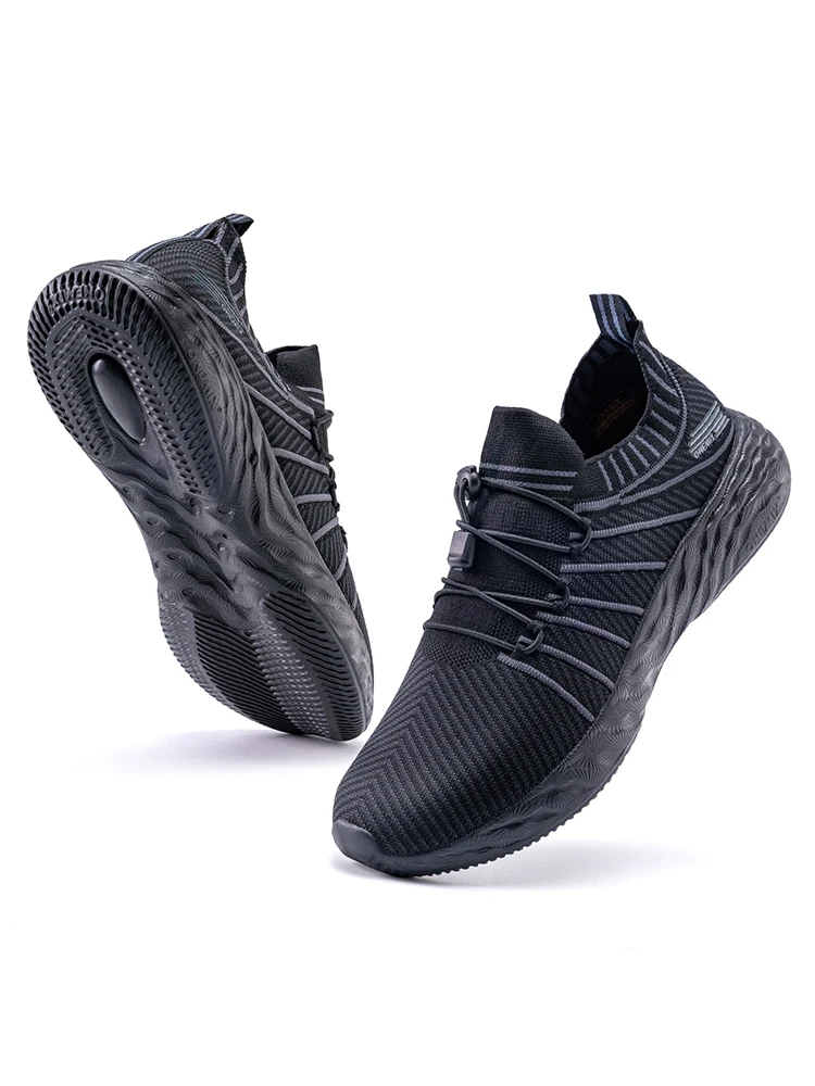 ONEMIX-Zapatillas deportivas de cuero con cojín de aire para hombre, calzado para correr, caminar al aire libre, Fitness