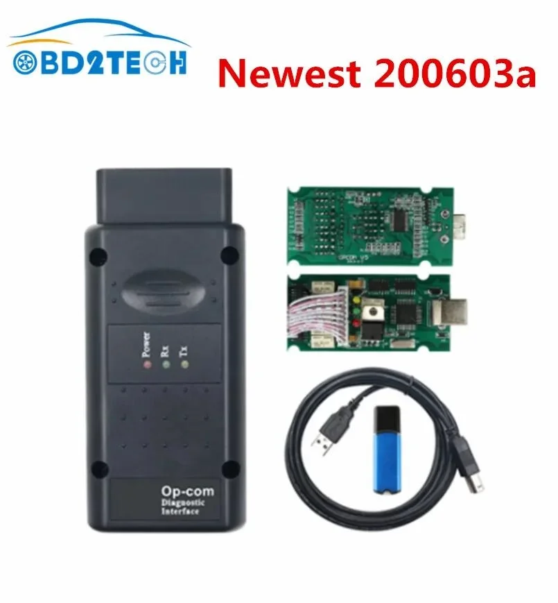 New OPCOM 2021 200603a With FTDI FT232RQ Chip OBD2 Diagnostic Interface Scanner Until 2021 OBD2 CAN-BUS Code Reader