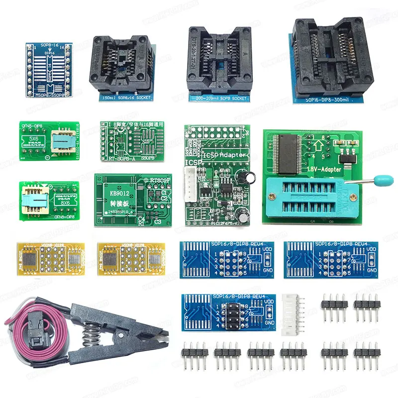 100% New RT809F Serial ISP Programmer with 16 Adapter Kits