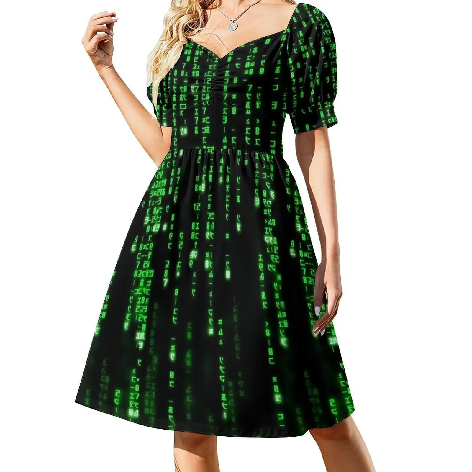 

Binary Code - The Matrix Program Short-Sleeved Dress women formal occasion dresses summer dresses womens 2025 women clothes