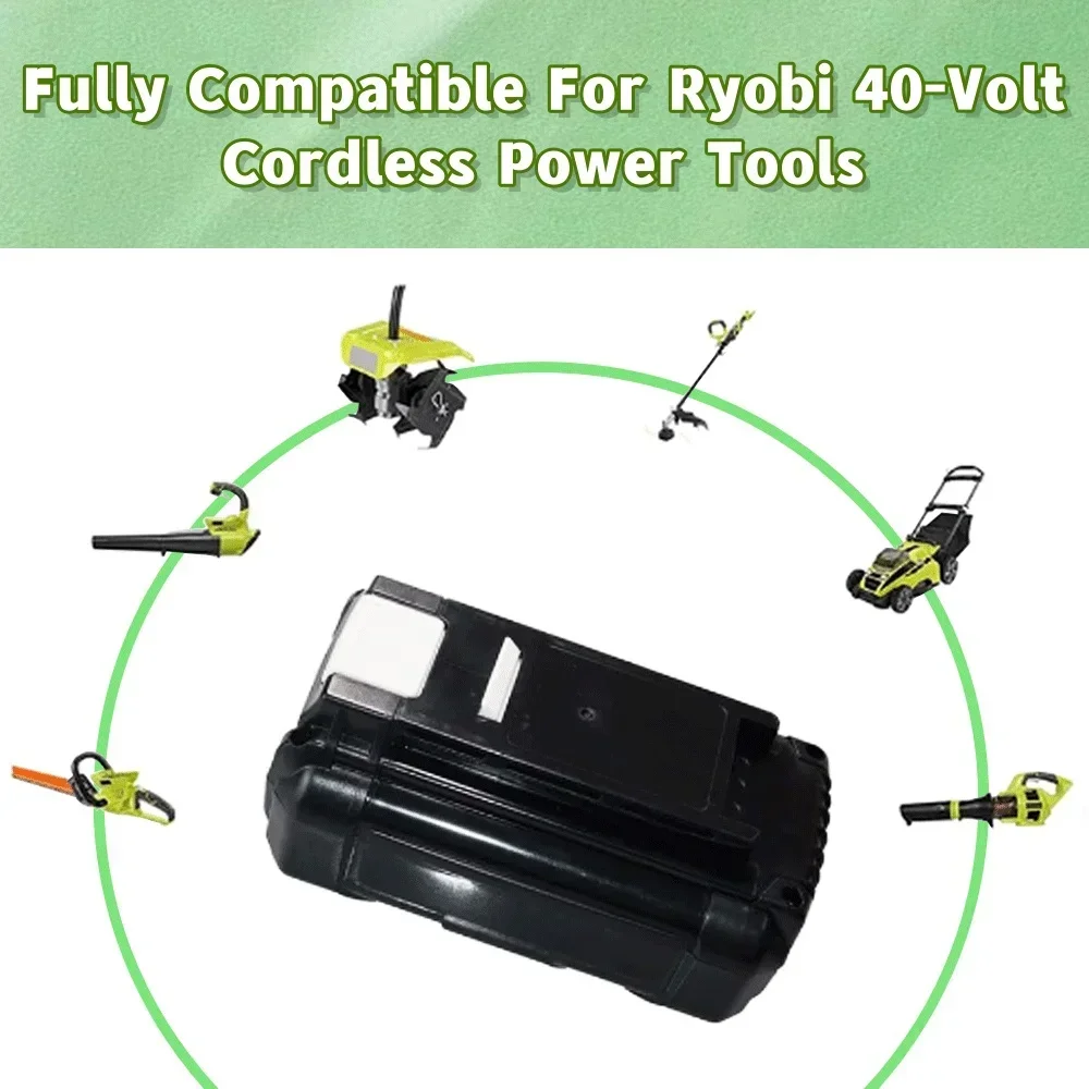 40V 10000mAh Rechargeable Lithium-ion Battery Suitable For Replacing Ryobi Power Tools OP4040 OP4050A OP40201 OP4026