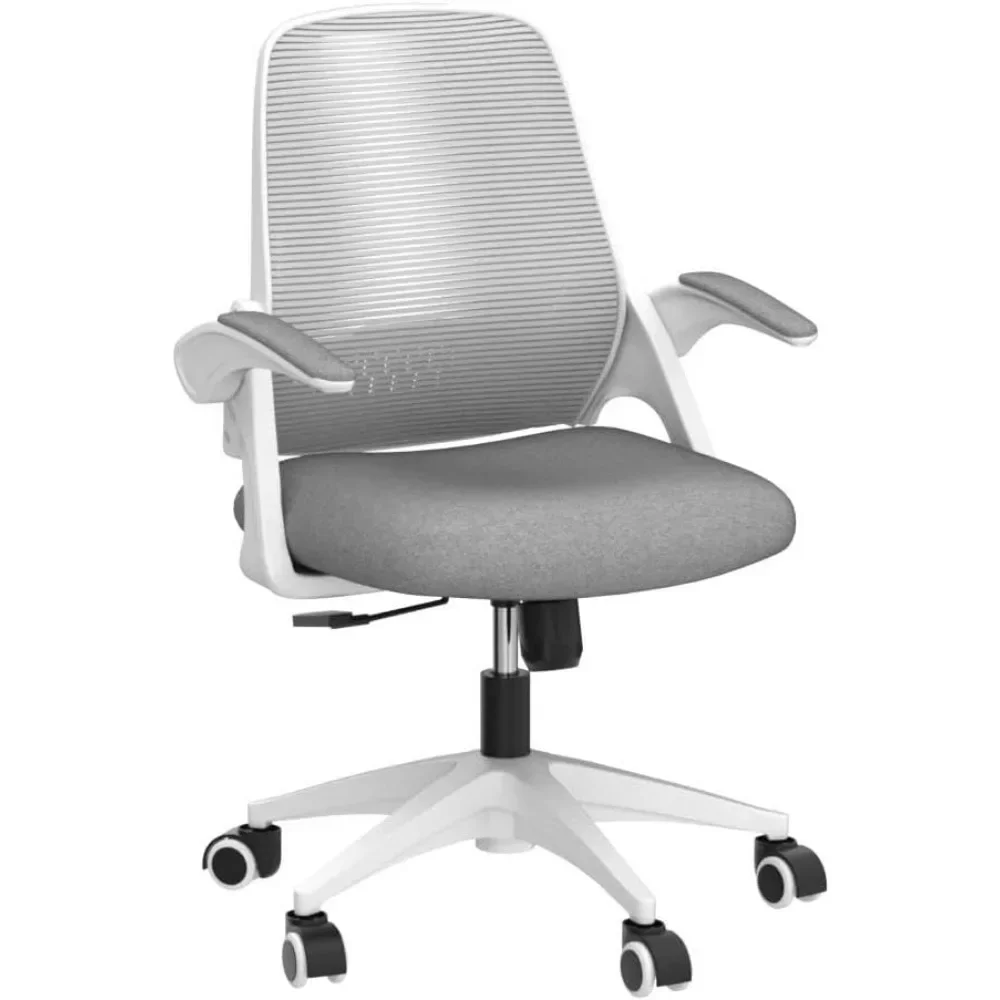 Chaise de bureau ergonomique avec support lombaire et dossier rabattable, chaise de jeu pour ordinateur, accoudoir rembourré, roues réglables recommandées