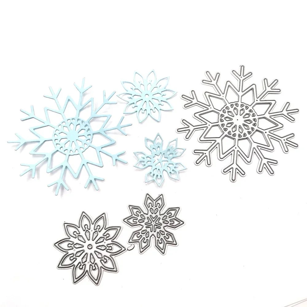 Scrapbooking DIY Cutting Knife Mold Carbon Steel Embossing Flower Template Christmas Three Snowflakes