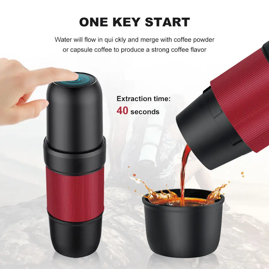 Portable Espresso Maker, Upgrade Version of Minipresso, Mini Travel Coffee Machine, Perfect for Camping, Travel and Office