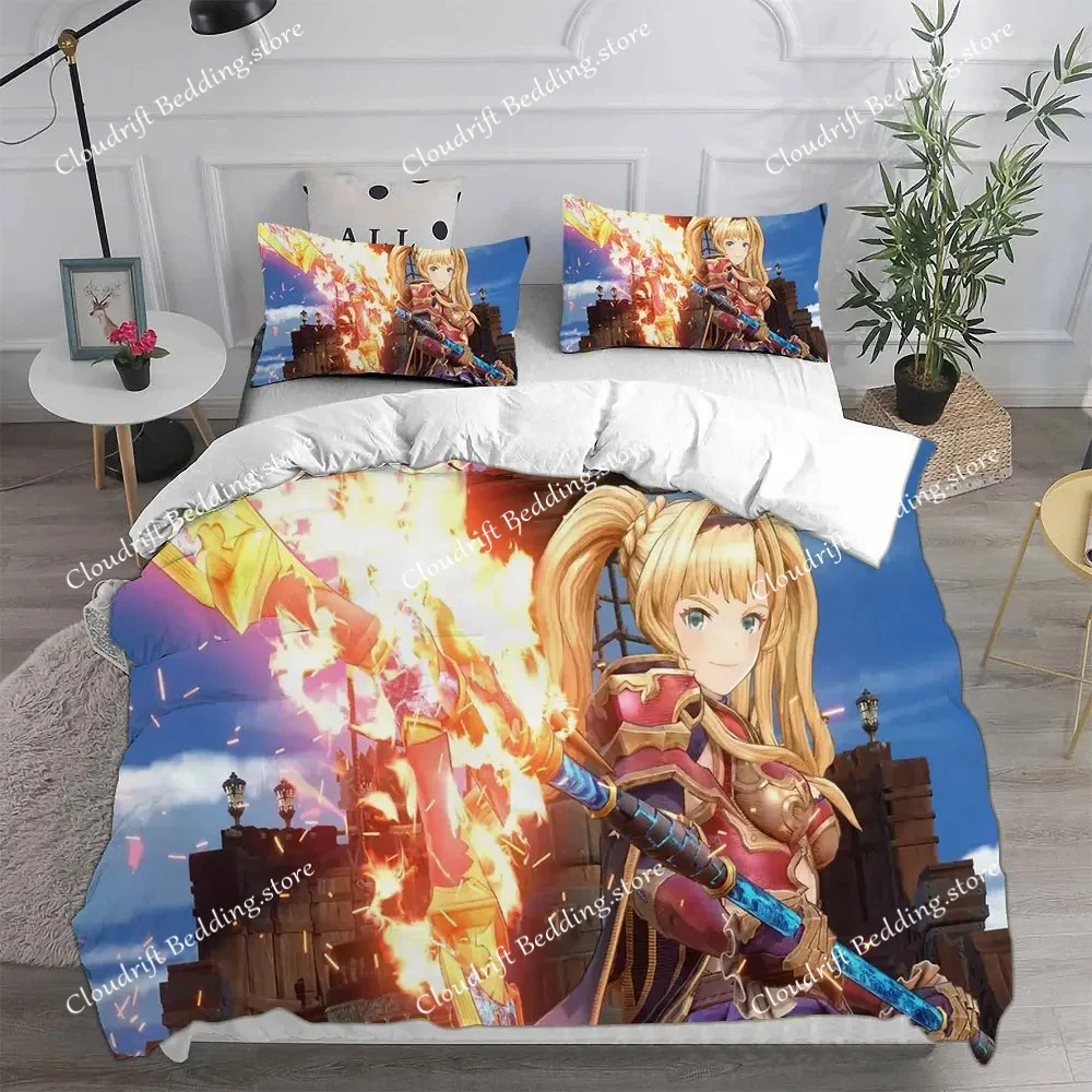 

Fashion 3D Game Granblue Fantasy Bedding Sets Comforter Quilt Bed Cover Duvet Cover Pillow Case Sets Kids Adult Size