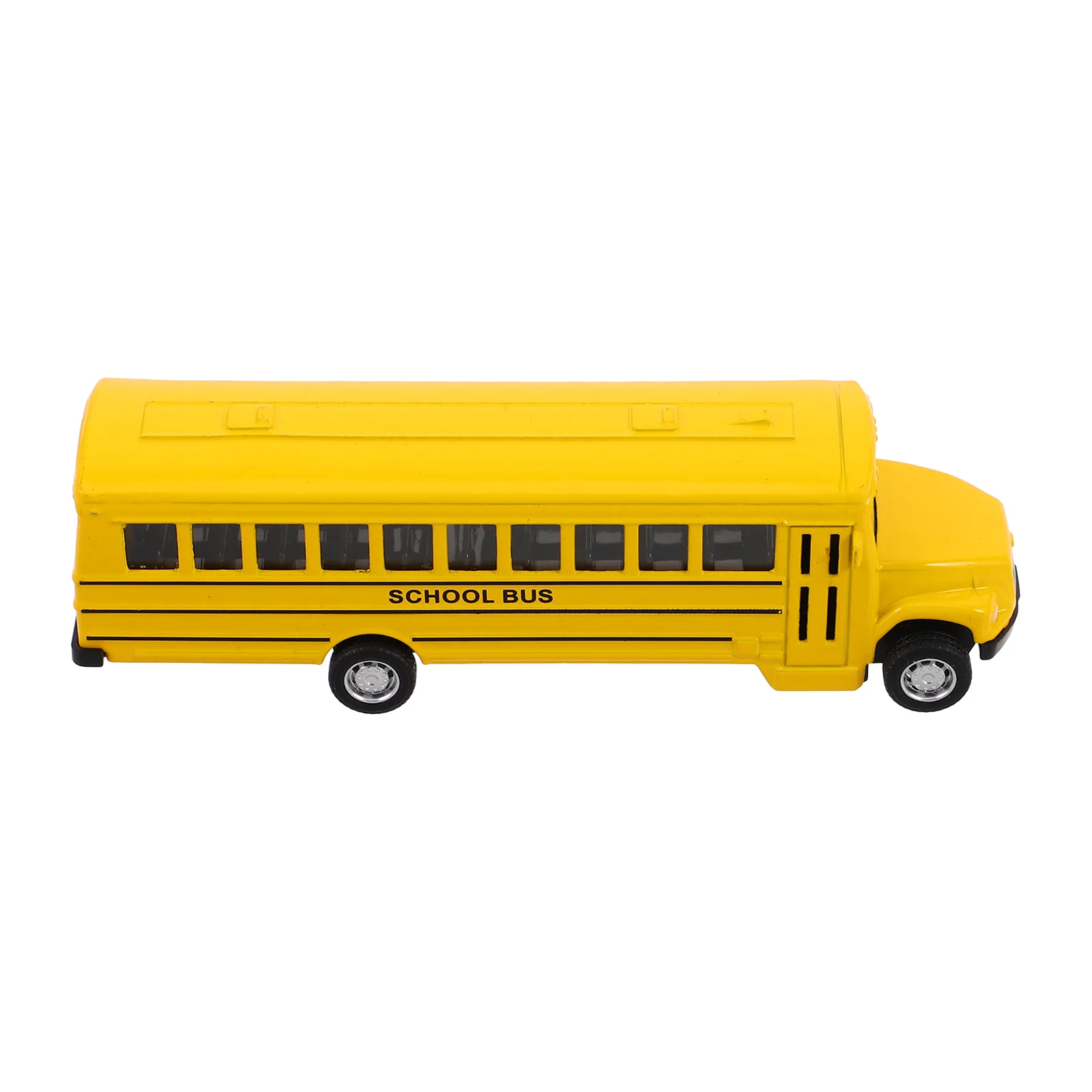 School Bus Toy Model Toys Children Die Cast Metal Cars Decor Photo Prop Function City