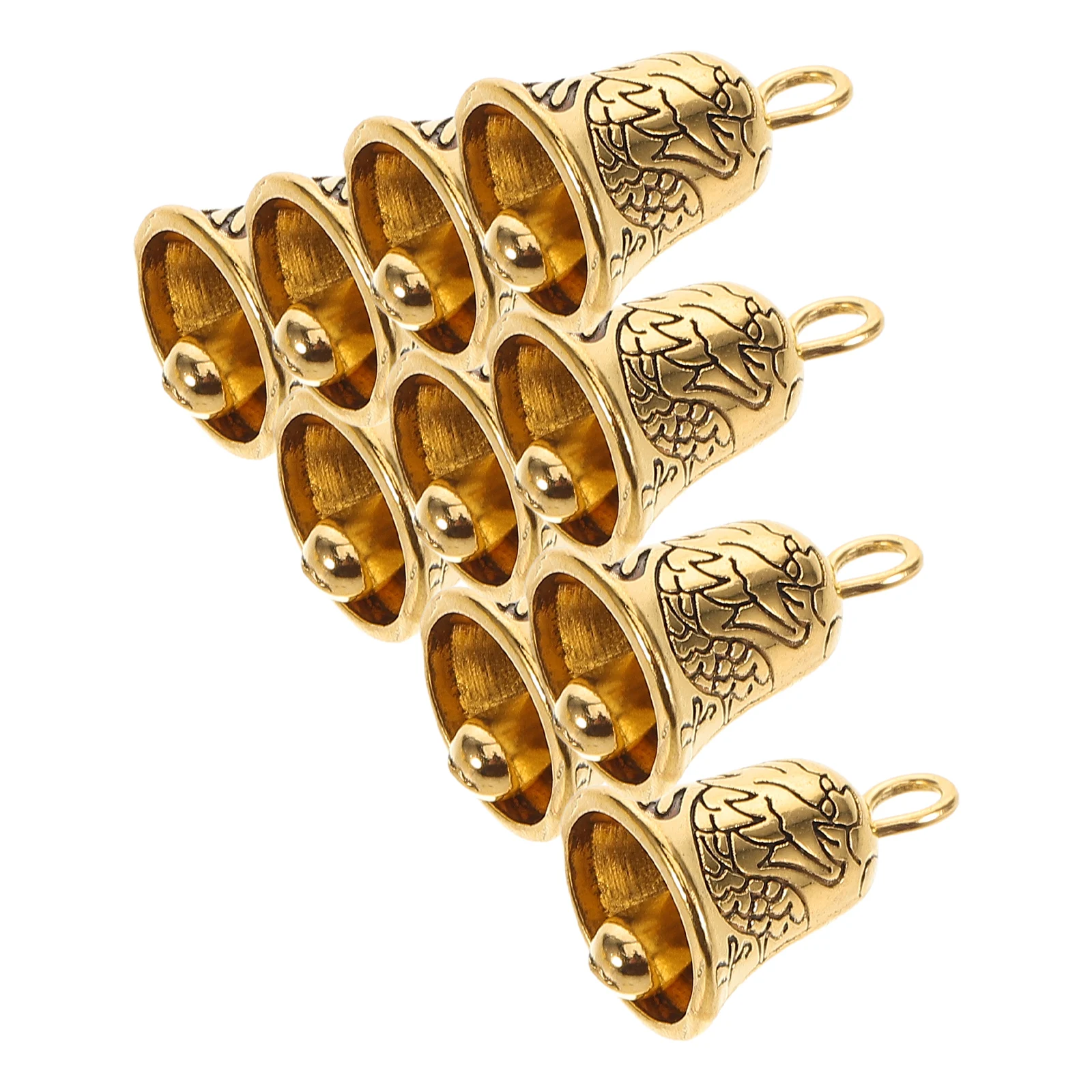 

10 Pcs Bell Pendant Rattle Decorative Charms Alloy Craft Assortment and Pendants
