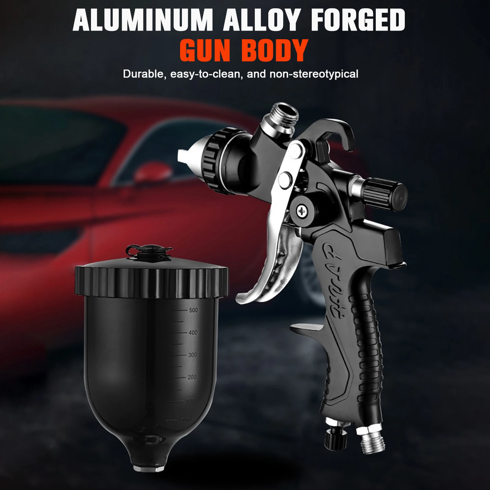 

Пистолет-распылитель HVLP с адаптером, пистолет-распылитель для ремонта автомобилей, автомобильный аэрограф, пистолет-распылитель для автомобильной мебели, покраски металлических поверхностей