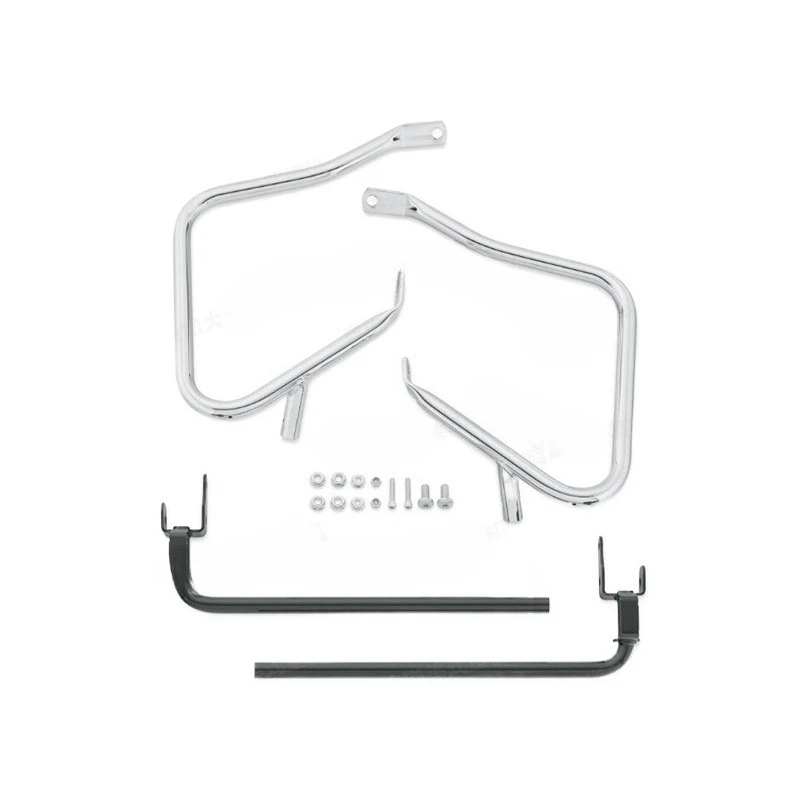 

Motorcycle side box bumper, rear box chrome guard, tail box ring bar