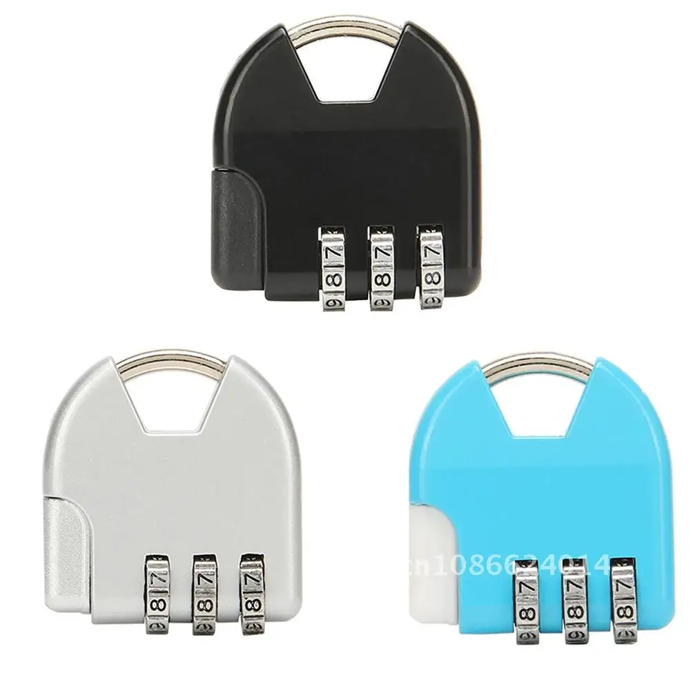 

Mini Luggage Password Padlock Zinc Alloy 3-Digit Code Luggage Password Padlock Anti-Theft Drawer Storage Box Combination Locks