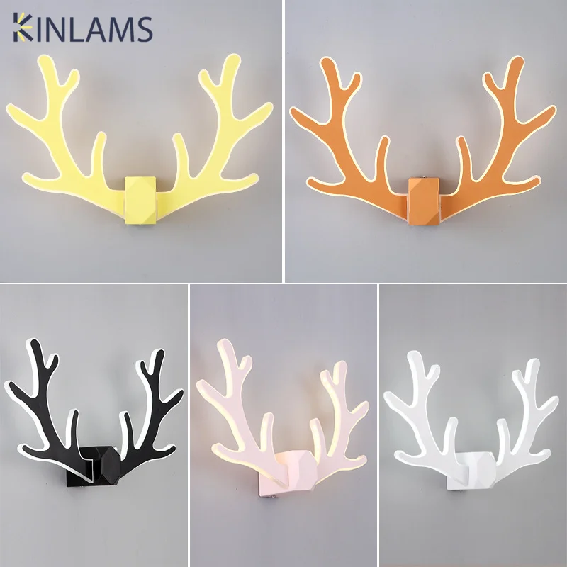 

Nordic Antler Wall Lamp Simple Modern Bedroom Bedside Lamp LED Creative Personality Interior Balcony Corridor Aisle Light