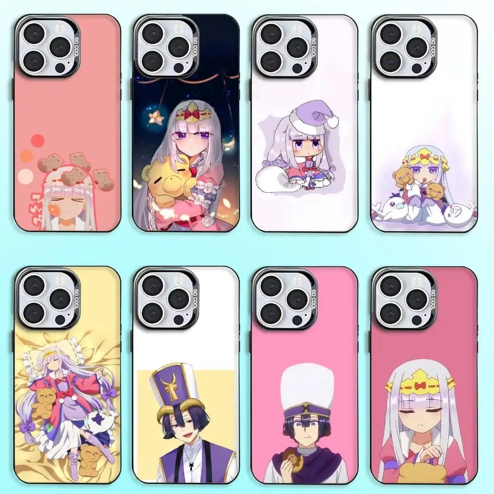 

Sleepy Demon C-Castle Phone Case For iPhone17,16,15,14,13,12,11 Plus,Pro Max Colored Silver Plated Inside Cover