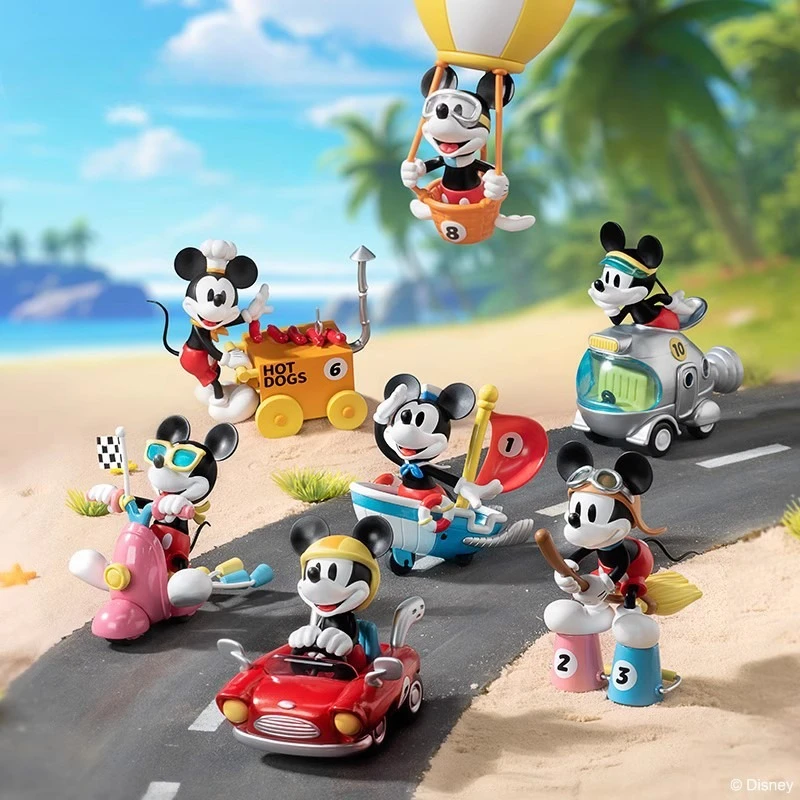 

Disney Mickey Mouse Setting Off Series Blind Box Cute Action Figure Surprise Toy Anime Statue Model Decor for Friends Toys Gifts