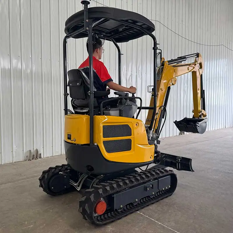 حفارة زاحفة: مسارات مطاطية - قبضة قوية للتضاريس الخشنة للحدائق والأعمال المزرعة