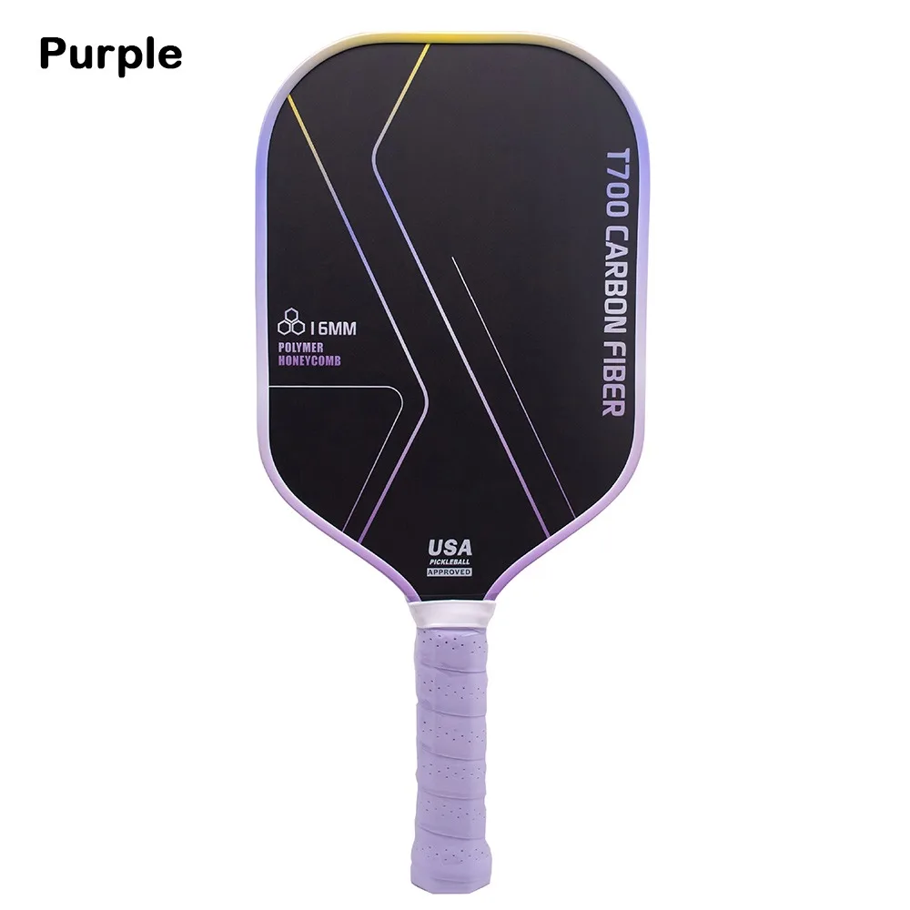 

Профессиональная легкая ракетка для пиклбола из углеродного волокна T700, одобренная USAPA, с матовой поверхностью