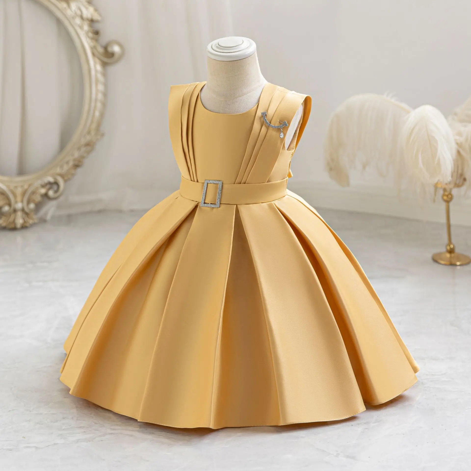 

Детское милое платье принцессы на день рождения, детское забавное и модное платье, элитное вечернее платье с цветочным узором для девочек