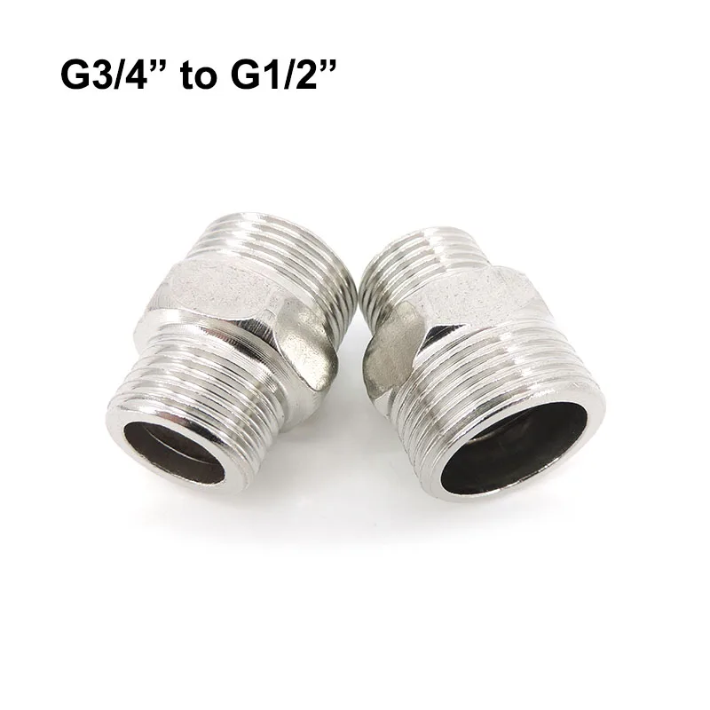 

1/2x G3/4 дюйма, 25 мм, штекер G1/2 дюйма, 20 мм, штекер, сантехнические фитинги, резьбовой тройник, стыковое соединение из нержавеющей стали, соединитель трубки для водяного шланга c