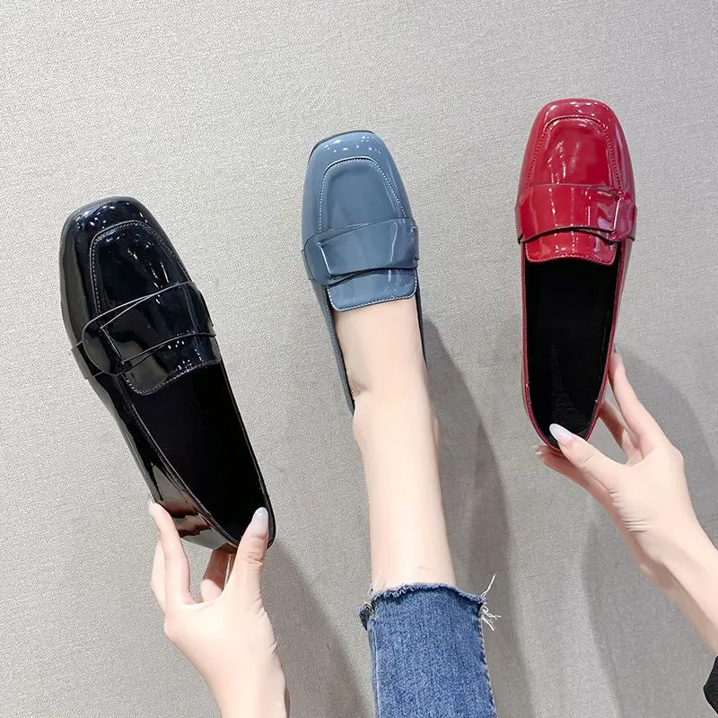 Shoes for Women Loafers Woman Flats Office Round Toe Slip-on Stylish Elegant and Fashionable Sale A Offer Chic Korean Style 39 L