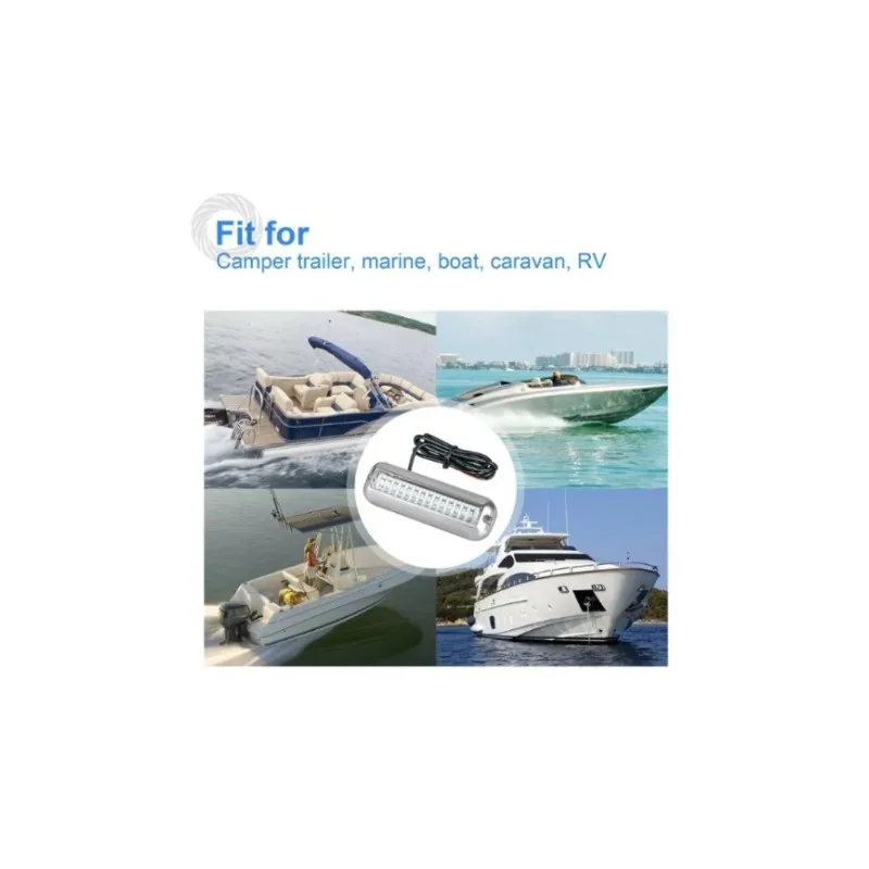 

Водонепроницаемые светодиодные понтонные фонари для морских лодок 27/42LED, синий, белый, красный, подводный транец, парусный фонарь, 50 Вт