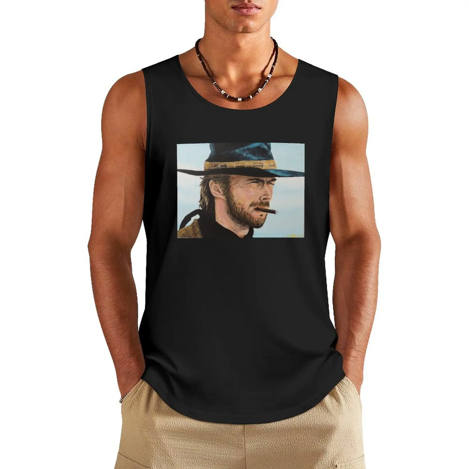 Майка Clint Eastwood, Мужская одежда для спортзала, спортивные футболки для мужчин