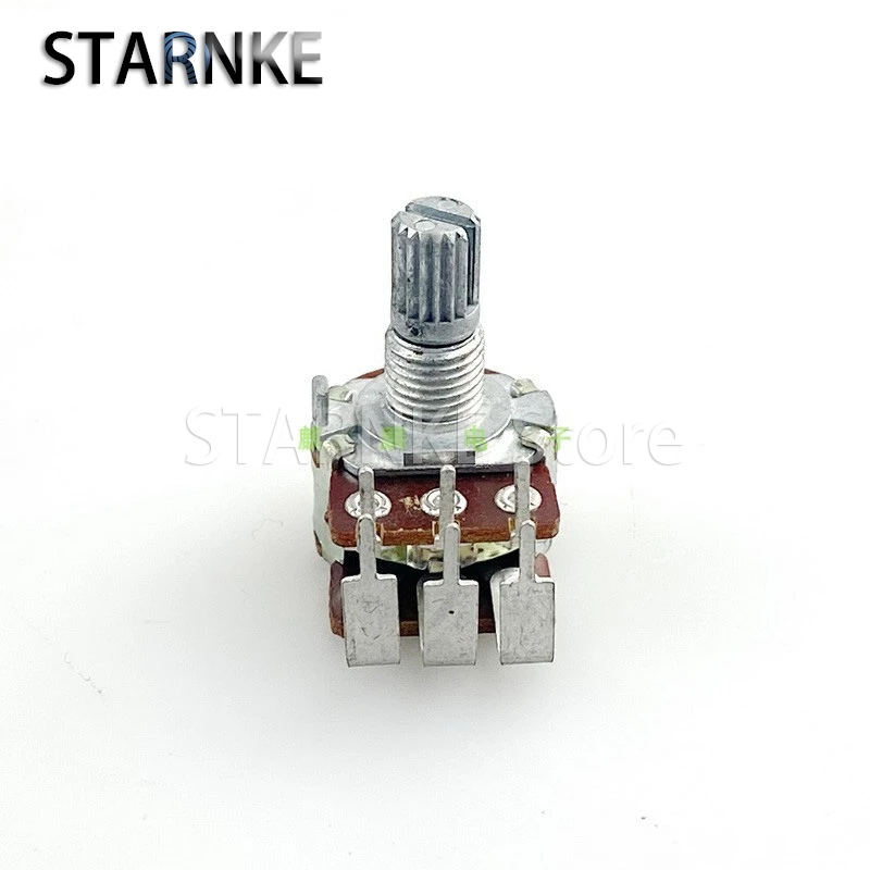 2PCS 16 Type B100K 6-Pin Double Inner Bent Leg Speaker Amplifier Audio Treble And Bass Volume Potentiometer