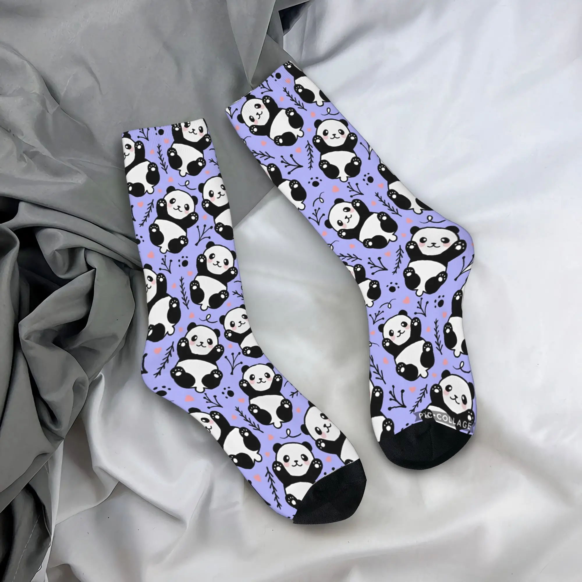 

Cute Baby Pandas Socks Autumn Stockings Novelty Unisex Men Breathable Socks Printed Climbing Anti Sweat Socks