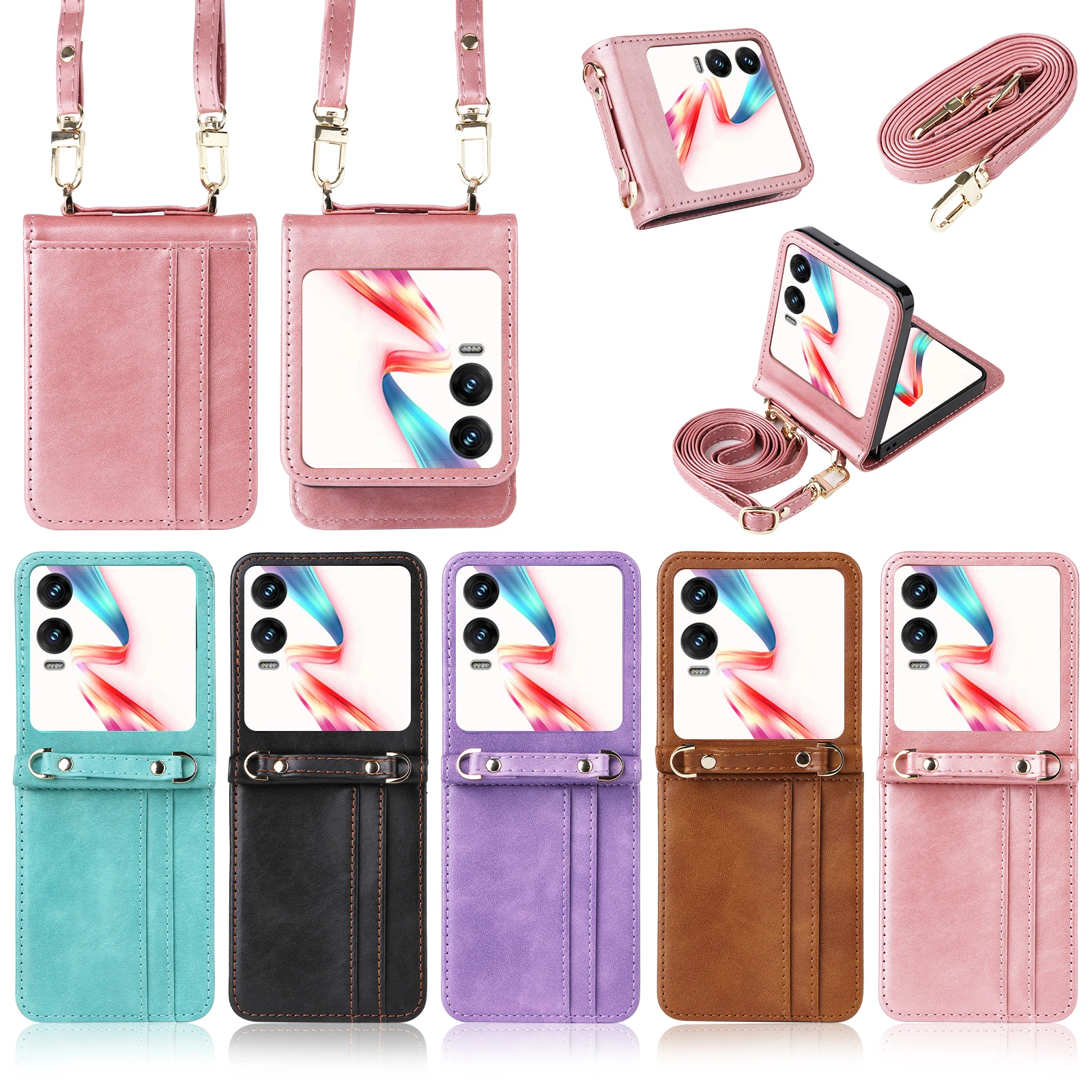 For Infinix Zero Flip Luxury Leather Flip Wallet Phone Case X6962 X 6962 Case Stand Function Card Holder