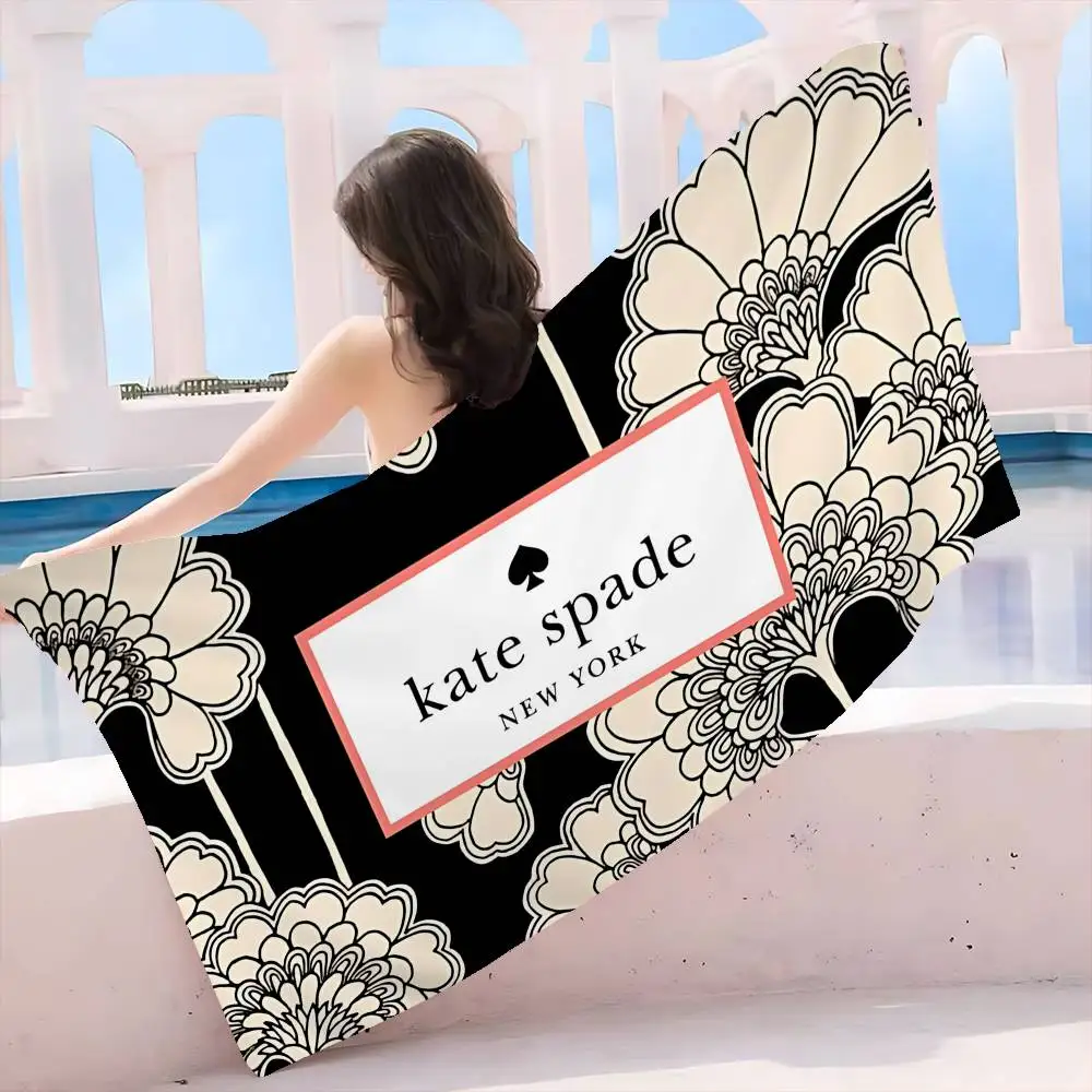 Fashion Brand K-Kate S-Spade Logo Luxury Big Microfiber Beach Towels Quick Dry Towel Sand Beach Towels Pool Towel for Swim Pool