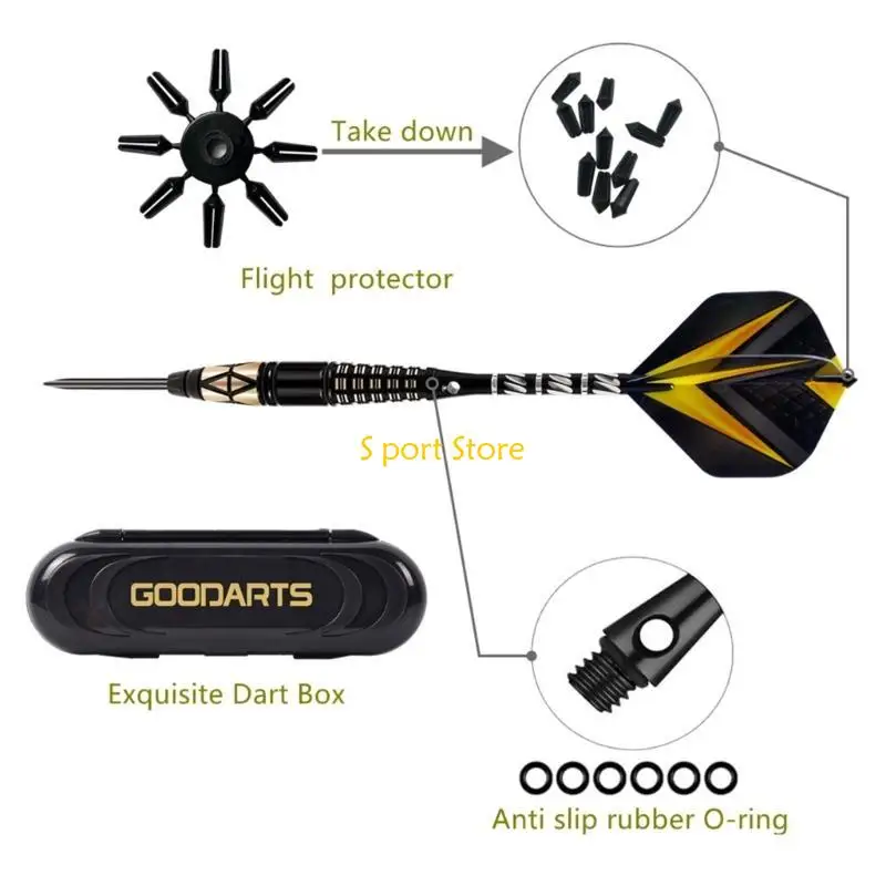 

Портативный металлический наконечник U2JB Darts с алюминиевым валом, латунные бочки, вал переноса