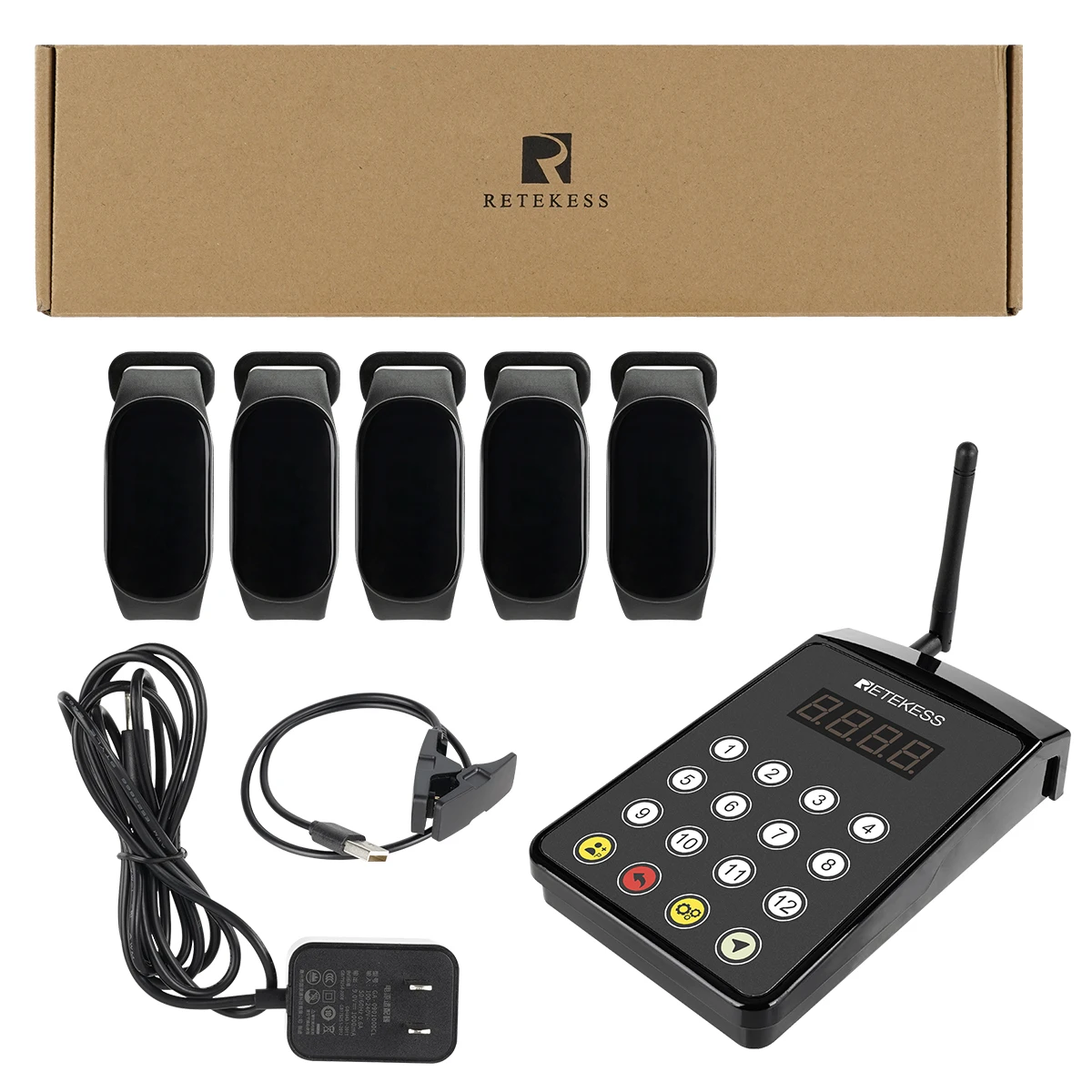 RETEKESS TD154 Küchen-Pager, Kellner-Rufsystem, Restaurant-Pager, 4 wasserdichte Uhrenempfänger, Sender für Kaffee, Bar, Hotel – Detail 27