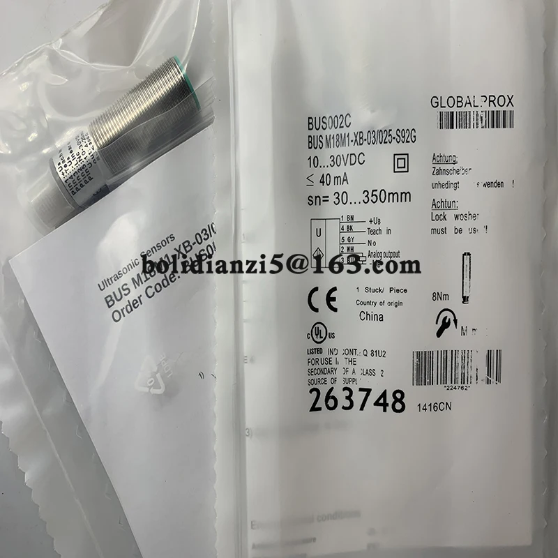 

New ultrasonic sensor BUS003E BUS M30E1-XC-20/130-S92K In stock