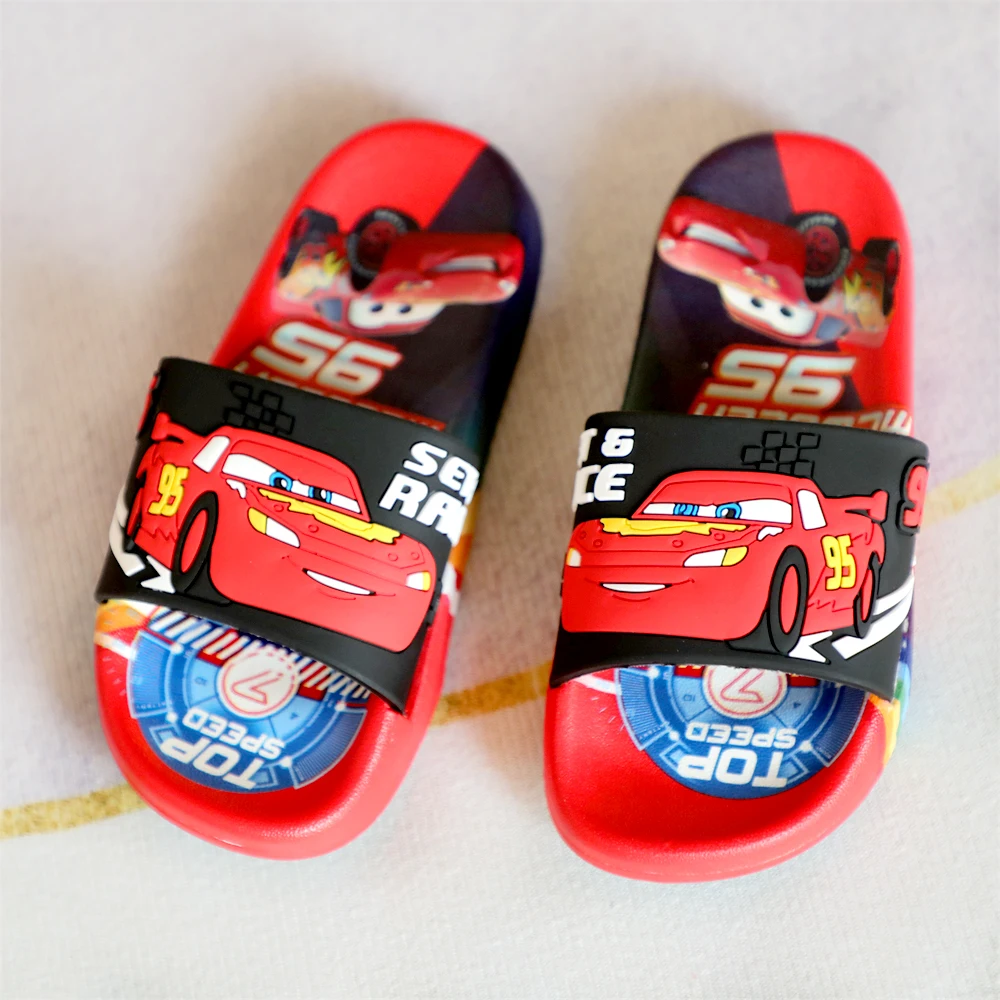 New Summer Children Sandals Kids Cars Cartoon Toddler Boys Soft Sole Shoes Anti-Slip Slippers Wearable in all seasons Sandals