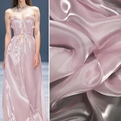 100x145cm Glossy Liquid Water Gloss Yarn Fabric High-density Sparkling Crystal Organza, Clothing Dress Designer Fabric