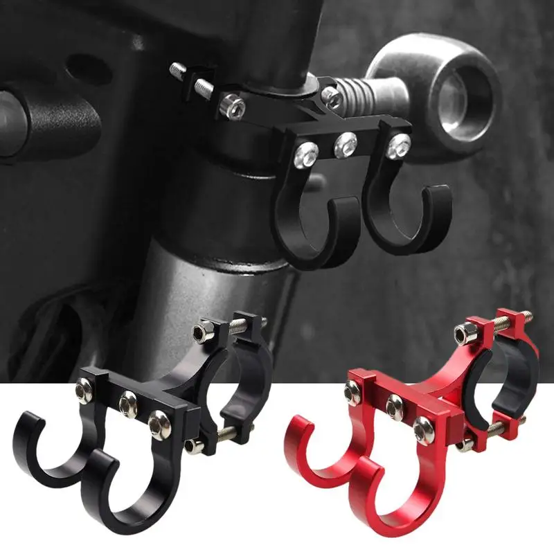 Motorcycle Handlebar Storage Hook Dual Aluminum Alloy Hard Hat Hook Organizer Adjustable Motorbike Bicycle Multifunctional Hook