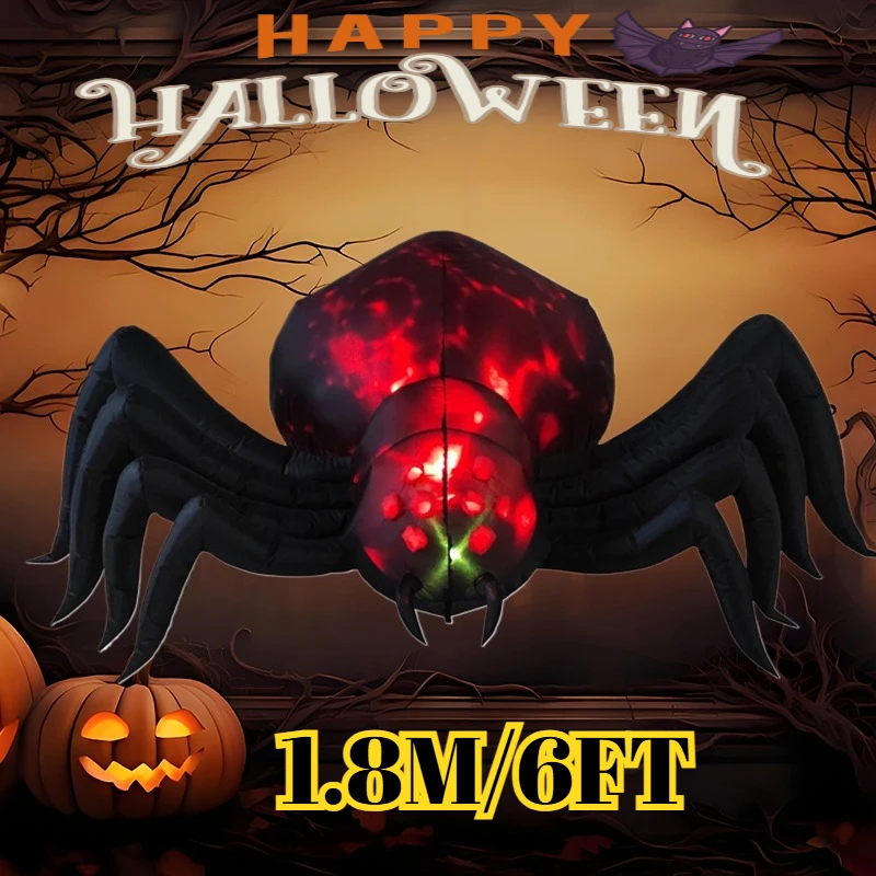 

6FT Halloween Party Decorations InflatableToys Shadowstalker Garden Built-in LED Lights Up Ghost Festival for Yard Lawn Ornament