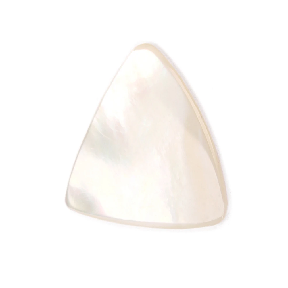 

White Abalone Guitar Picks 28X27X1.5Mm Natural Shell Finger Picks Durable Smooth Ultra-Thin For Acoustic Electric Bass