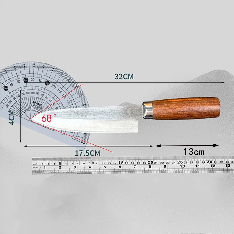 6.9 Inch Chef Knife SKD11 Blade 3-layers Clad Steel Wood Handle Slicing Vegetables Cleaver Meat Kitchen Knives Cooking Tools